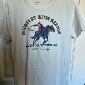 Hollister White Graphic T-Shirt for Men 100% Cotton